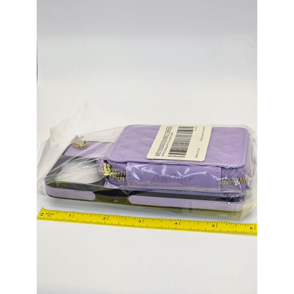 Purple Leather Wallet Case for iPhone 13 Pro Max / 13 Pro / 13 Plus - Picture 4 of 6